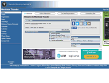 Tablet Screenshot of manitobathunder.teamopolis.com