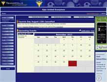 Tablet Screenshot of ajaxunitedscorpions.teamopolis.com