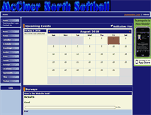 Tablet Screenshot of mccluernorthsoftball.teamopolis.com