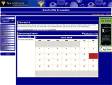 Tablet Screenshot of granitehillsgymnastics.teamopolis.com
