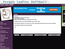 Tablet Screenshot of fergusladiessoftball.teamopolis.com