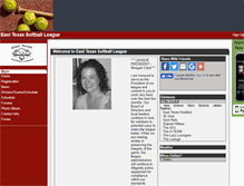Tablet Screenshot of easttexassoftballleague.teamopolis.com