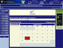 Tablet Screenshot of parkridgesoccer.teamopolis.com