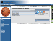 Tablet Screenshot of indianablastbasketball.teamopolis.com