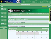 Tablet Screenshot of gryphons.teamopolis.com