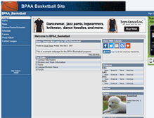 Tablet Screenshot of bpaabball.teamopolis.com