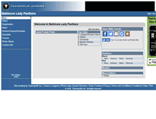 Tablet Screenshot of bmoreladypanthers.teamopolis.com