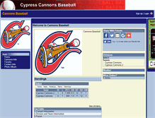 Tablet Screenshot of cannonsbaseball.teamopolis.com