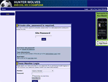 Tablet Screenshot of hunterwolves.teamopolis.com